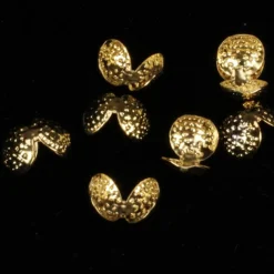 Club Pack Of 200 Gold Medium Round Craft Cording Caps 0.25"
