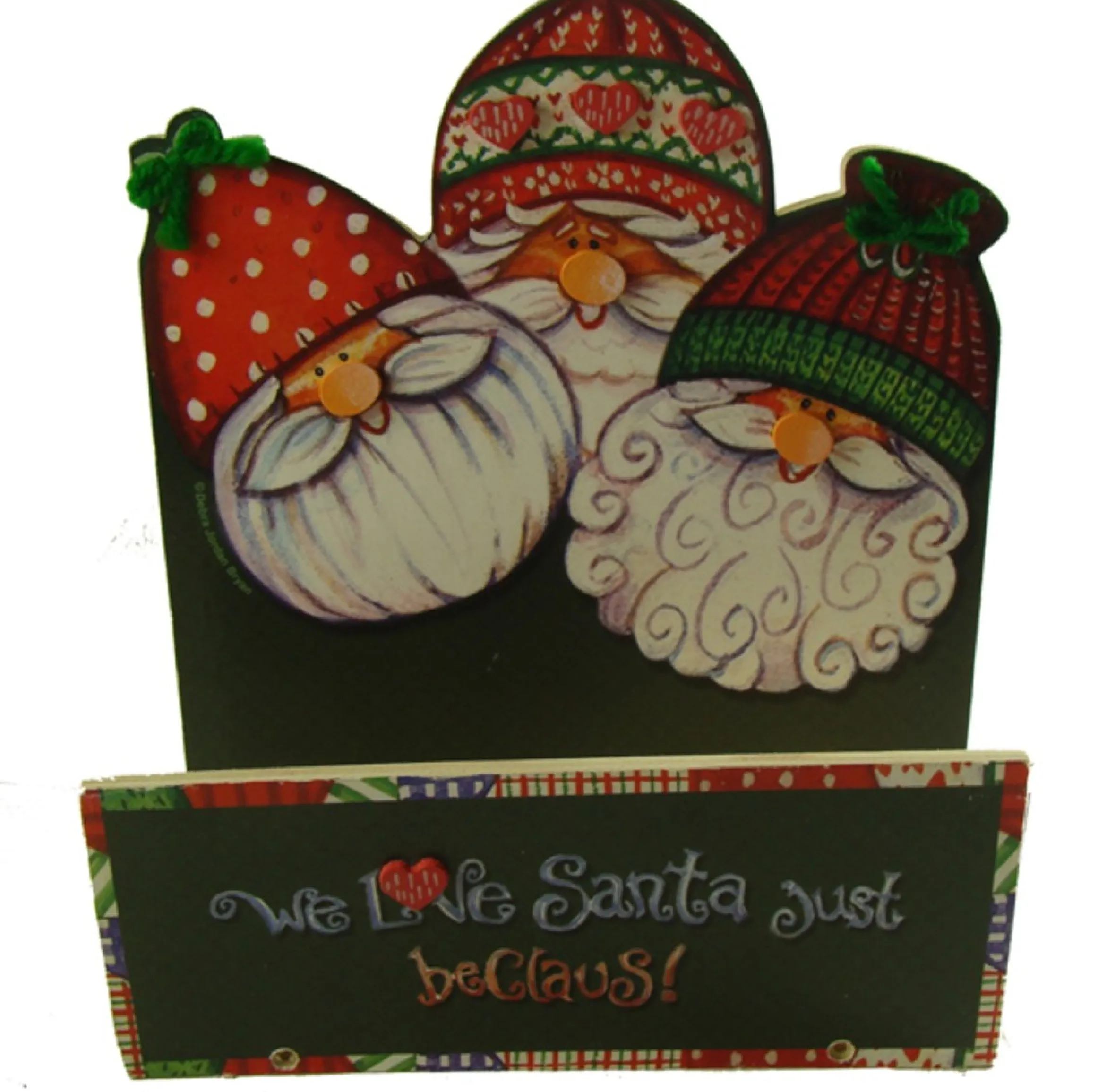 Club Pack Of 72 Green And Red 'We Love Santa Just Be Claus' Christmas Greeting Card Holders 7.5"