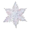 Club Pack Of 12 Metallic Opalescent Winter Snowflake Hanging Christmas Decorations 24"