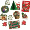 Club Pack Of 60 Santa Claus, Wreath, Tree And Fireplace Christmas Decorama Cutout Decorations