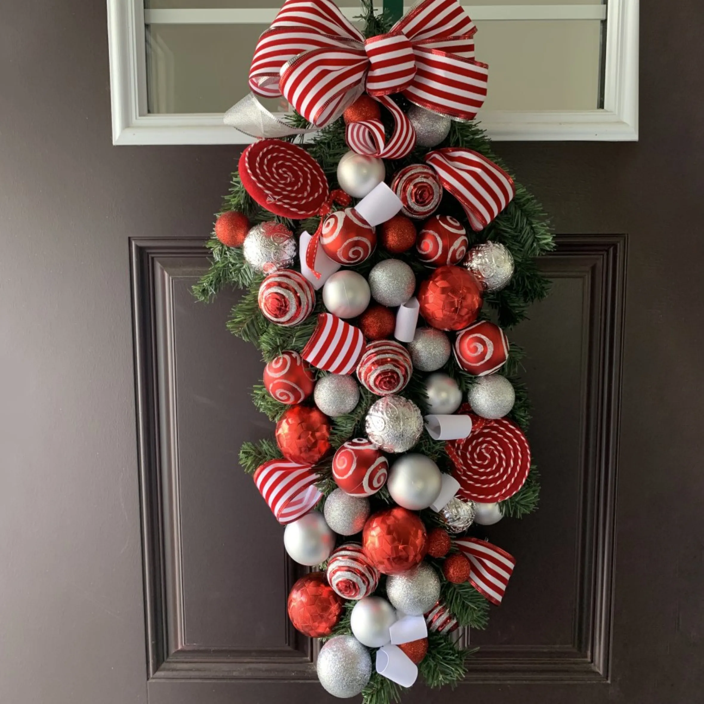 32" Colorado Spruce Artificial Christmas Teardrop Swag - Unlit
