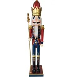 5' Commercial Size Jeweled King With Scepter Christmas Nutcracker