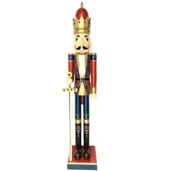 5' Commercial Size King With Sword Christmas Nutcracker