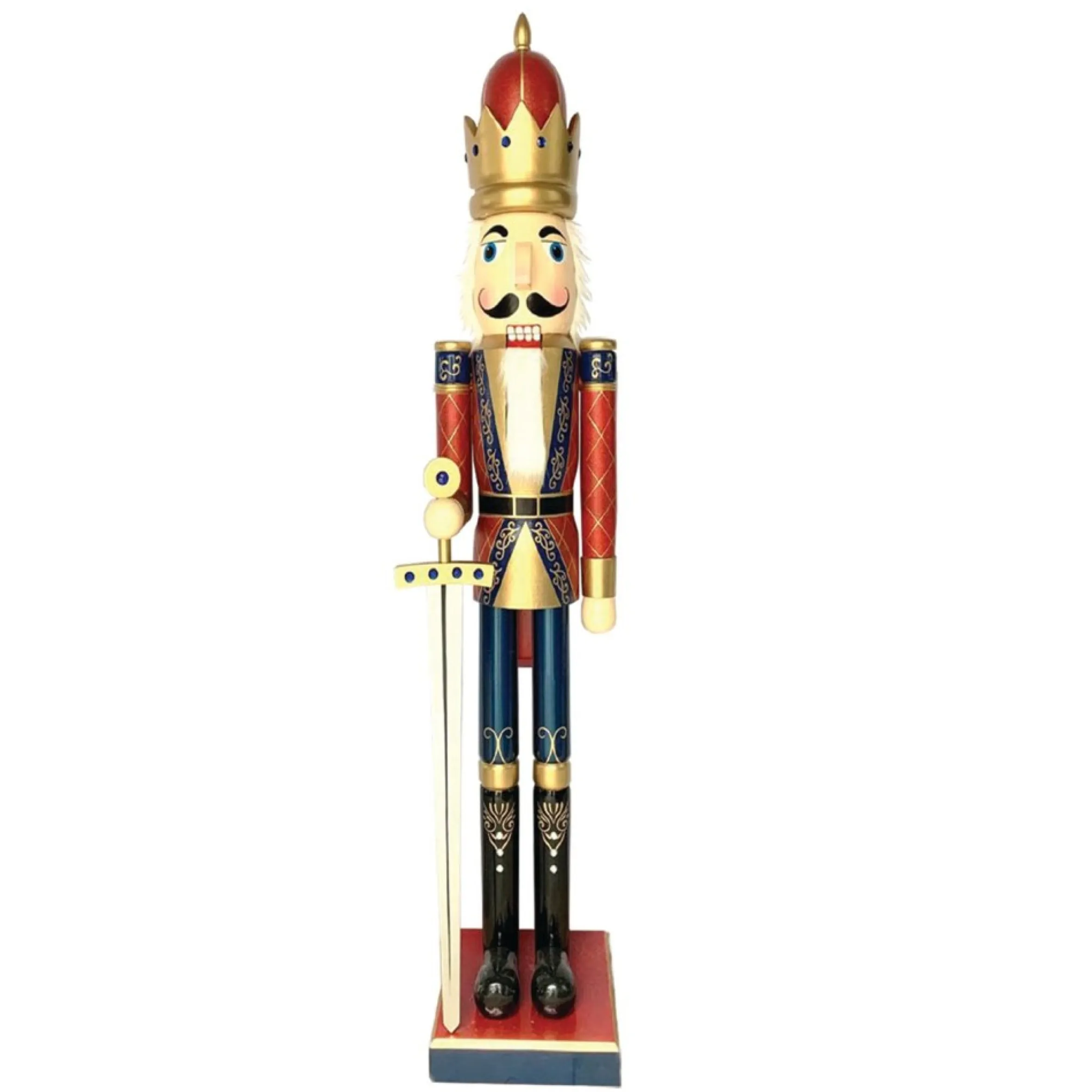 5' Commercial Size King With Sword Christmas Nutcracker