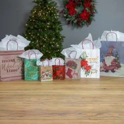 20-Count Assorted Christmas Themed Paper Gift Bags