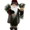 16" Country Rustic Santa Claus With Present Christmas Figure