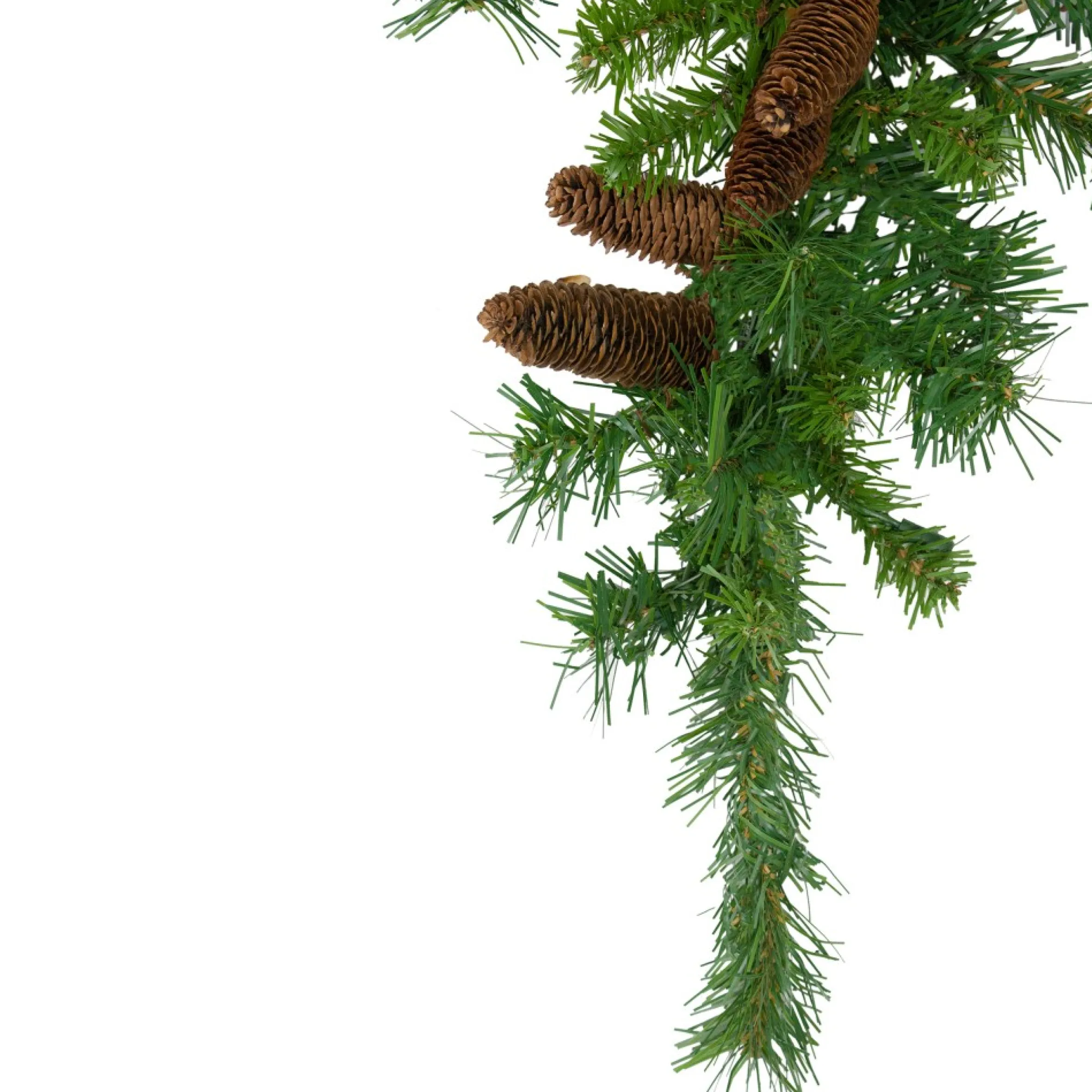 34" Dakota Red Pine Artificial Christmas Swag With Pine Cones - Unlit