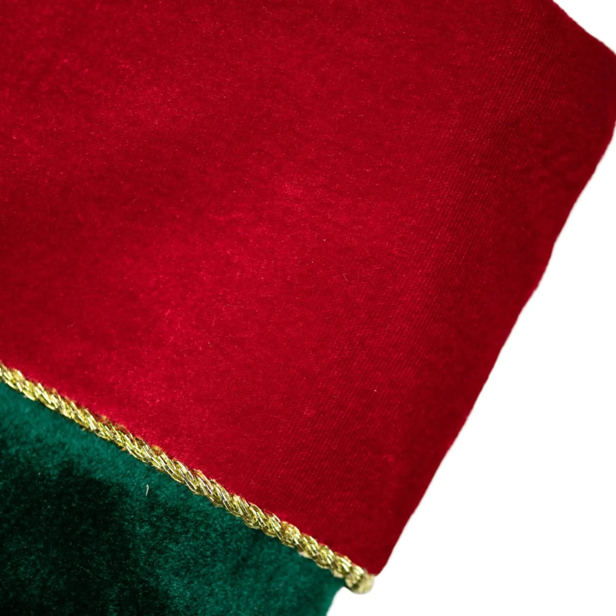 20" Dark Green And Red Holly Berry Christmas Stocking
