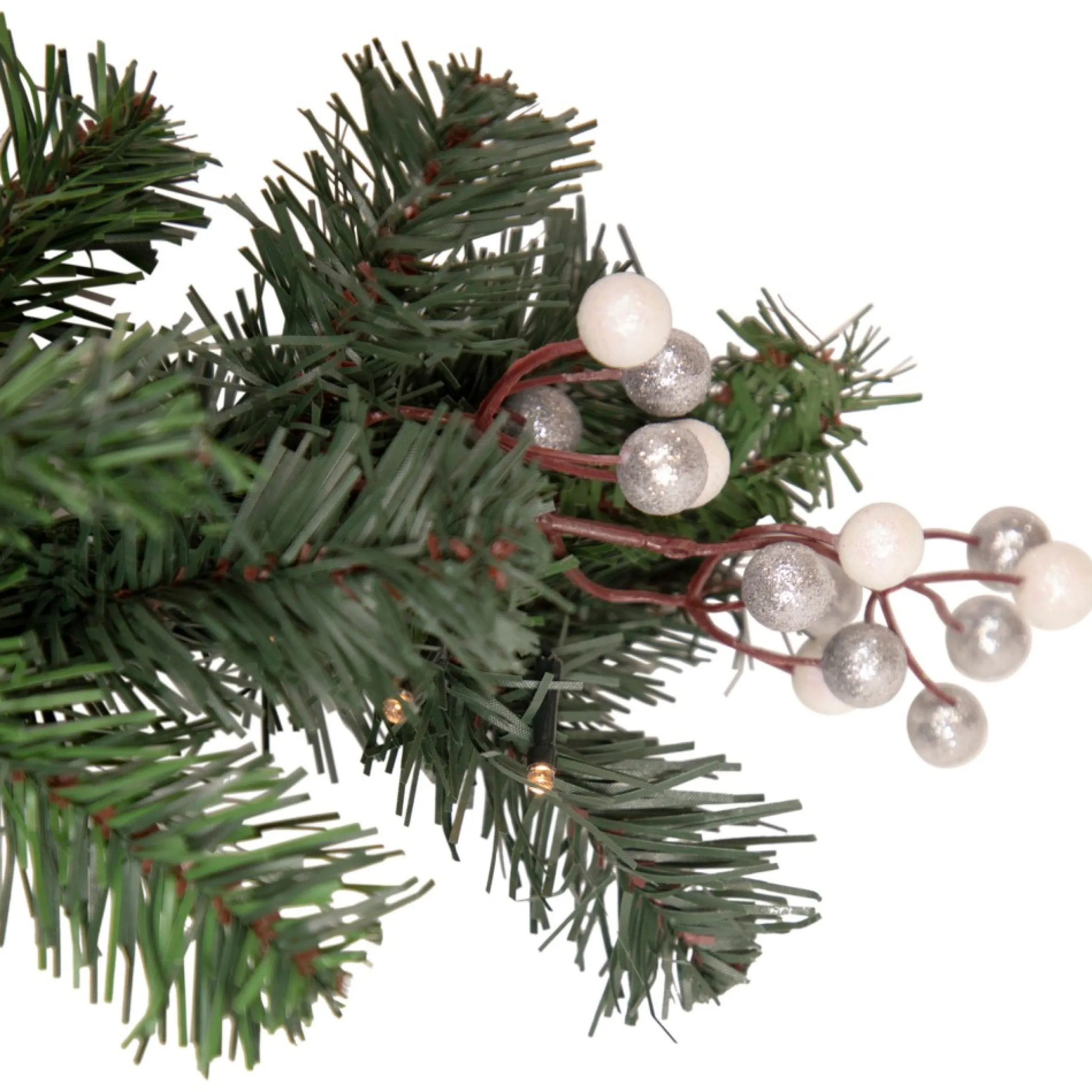 18" Decorated Green Pine Artificial Christmas Swag With Bells
