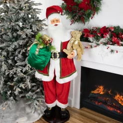 5' Deluxe Traditional Animated And Musical Dancing Santa Claus Christmas Figure
