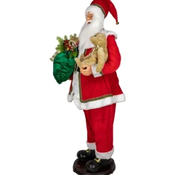 5' Deluxe Traditional Animated And Musical Dancing Santa Claus Christmas Figure