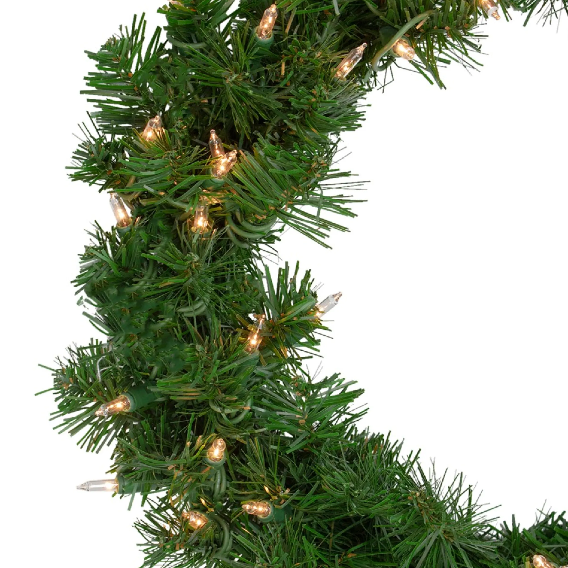 18" Deluxe Windsor Pine Artificial Christmas Wreath - Clear Lights