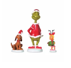 Department 56 Dr Seuss Grinch, Max And Cindy-Lou Who Christmas Figure Set #804152