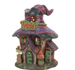 Dept. 56 Snow Village Halloween Trixie's Tricks & Treats Lighted Building #6011438