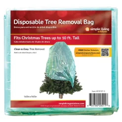 Disposable Christmas Tree Removal Bag -Fits Trees Up To 10Ft Tall