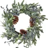 Eucalyptus, Cedar And Pine Artificial Christmas Wreath, 22-Inch, Unlit