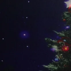 Fiber Optic And Led Lighted Color Changing Christmas Tree Canvas Wall Art 23.5" X 15.5"