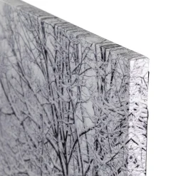 Fiber Optic Lighted Winter Lane Snowfall Christmas Canvas Wall Art 23.5