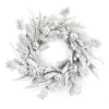 Flocked Mix Pine Artificial Christmas Wreath, 24-Inch, Unlit