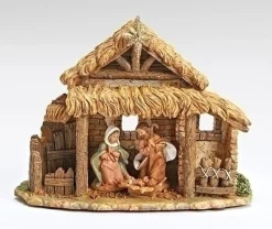 6.25" Fontanini Silent Night Musical Holy Family Christmas Nativity Scene