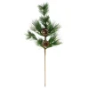 24" Frosted Long Pine Needle And Pine Cone Artificial Christmas Spray
