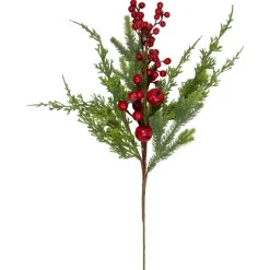 20" Frosted Red Berry Artificial Christmas Branch Spray
