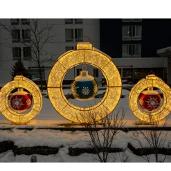 11.8Ft Lighted Commercial Grade Led Christmas Ornament Display Decoration