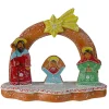 8" Glitter Dusted Gingerbread Holy Family Christmas Nativity Decoration