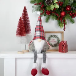 12" Glittered Red And White Sisal Tabletop Christmas Tree