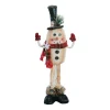 19" Glittery Snowman Handstitched Christmas Plush Figurine