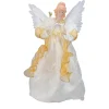 14.5" Gold And Ivory Pre-Lit Angel Christmas Tree Topper - Clear Lights