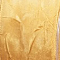 Gold Crinkled Satin Wired Craft Ribbon 3