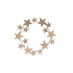 19" Gold Star Christmas Wreath