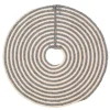44" Gray And Beige Shag Striped Round Christmas Tree Skirt