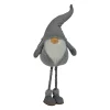 42" Gray And White Adjustable Height Chubby Smirking Gnome
