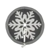 48" Gray And White Snowflake Christmas Tree Skirt