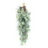 31" Green And Brown Frosted Pine Eucalyptus Artificial Christmas Swag