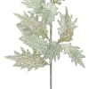 32" Green And Gold Glittered Sheer Artificial Holly Spray