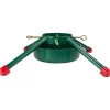 29.5" Green And Red Christmas Tree Stand Real Live Trees Up To 12' Tall