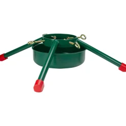 29.5" Green And Red Christmas Tree Stand Real Live Trees Up To 12' Tall