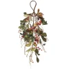 24" Green And Red Harvest Persimmon Teardrop Swag, Unlit