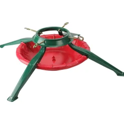28' Green And Red Real Live Christmas Tree Stand