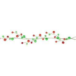 4' Green And Red Shatterproof Ornament Ball Christmas Garland