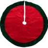60" Green And Red Traditional Christmas Tree Skirt