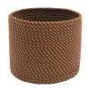 16" Green Braided Twisted Christmas Woven Storage Basket