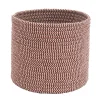 16" Green Braided Zig-Zag Christmas Woven Storage Basket