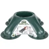 Green Christmas Tree Stand With Clamping System - For Live Trees Up To 10'