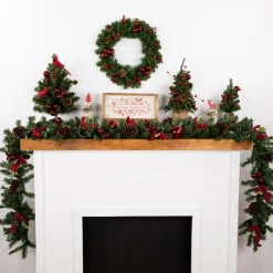 Green Colorado Spruce Artificial Christmas Wreath, 16-Inch, Unlit