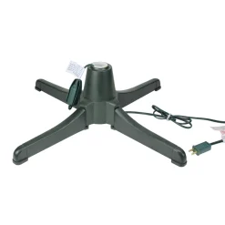 24" Green 360 Degree Rotating Christmas Tree Stand For 7.5' Artificial Trees