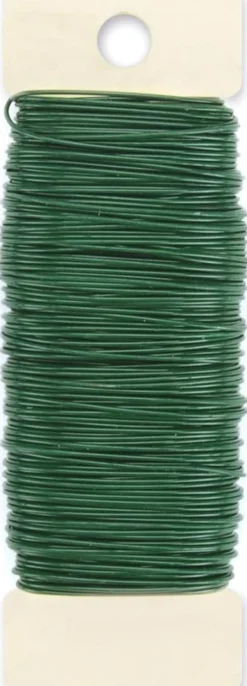 Green Floral Paddle Crafting Wire - 26 Gauge - 285'